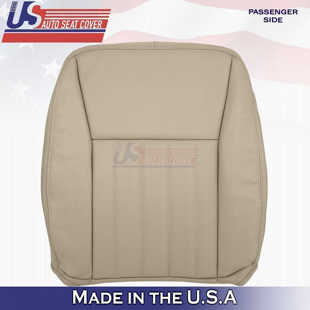 US Auto Seat Cover 2003 to 2005 Compatible with Lincoln Town Car Front Set Bottoms &Tops Leather Cover Med Tan