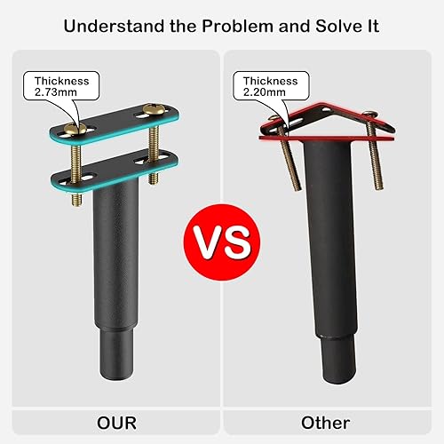 Miniatura 4 de Miaguroo Patas de soporte para base de cama 4 piezas de 708 a 13 pulgadas de altura ajustables de metal extra duradero patas de soporte de listones