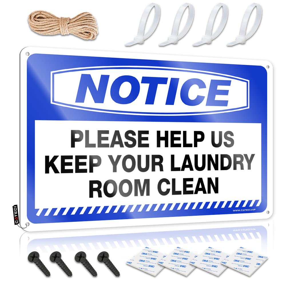 Room Door Sign Notice Please Help Us Keep Your Laundry Room Clean Tin Sign Funny Decor For Bar Beer Tin Signs Vintage Sets(20X30CM)
