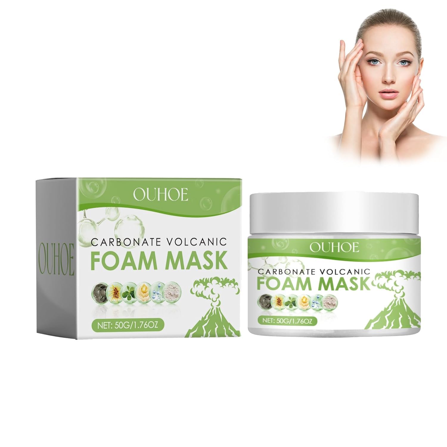 NALACALVolcanic Mud Foam Mask (1 PCS), Deep Pore Cleansing Treatment for Blackheads and Dull Skin – Refreshing Facial Mask for Radiant Skin