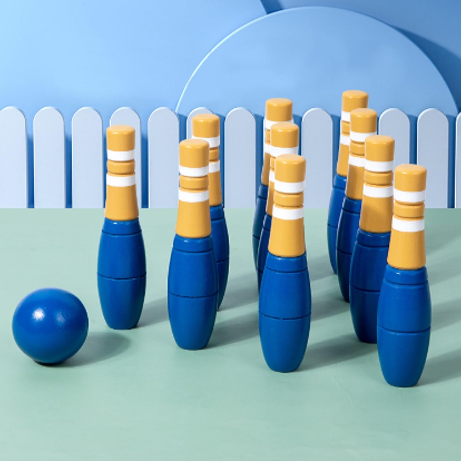 Jeu Bowling en Bois Coloré