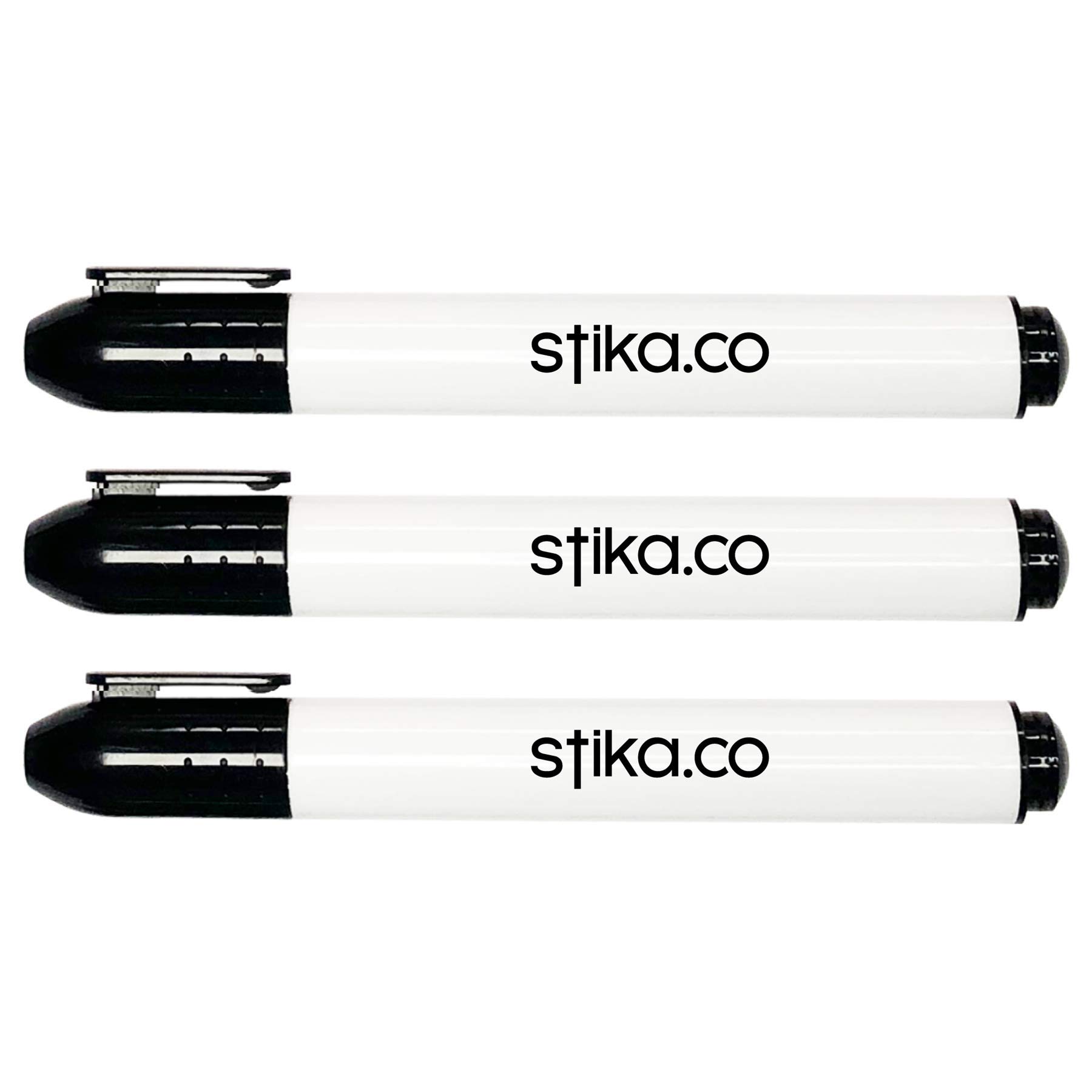 stika.co Premium Whiteboard, trocken abwischbar, personalisierbar Schwarz