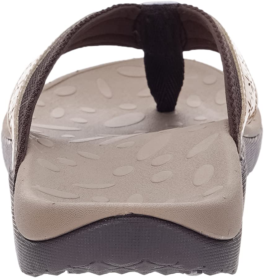 Image of Joomra Women's Flip Flops Arch Support Orthotic Thong Sandals | Plantar Fasciitis Relief, Supportive Sole, Vegan Leather Upper, Soft Toe Post, Comfortable Beach Pool Daily Use