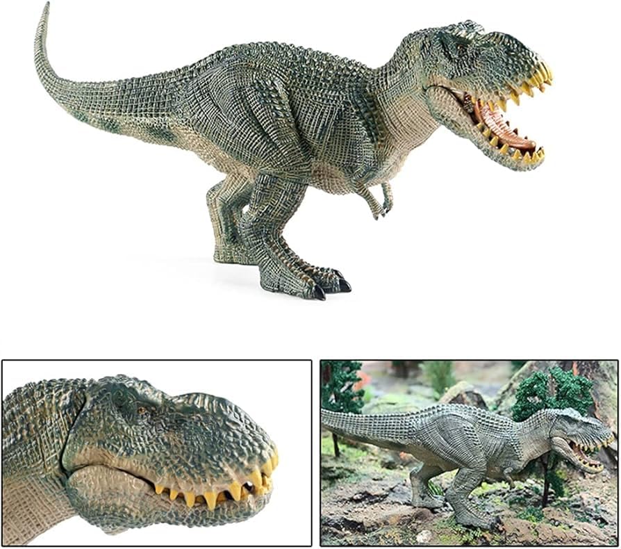 Image of Kong T-Rex Realistic Dinosaur Toy with Movable Mouth Textured Dinosaur Figure Prehistoric Animal Creatures Educational Toy for Kids & Adults