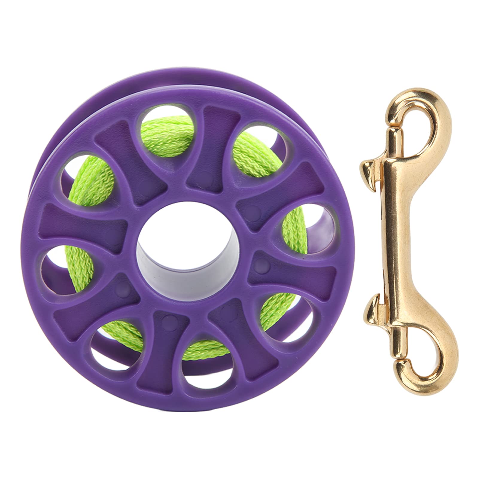 Enrouleur De Plongée Compact à Doigt – 30 M De Ligne Fluorescente, Double Crochet Inox, Moulinet Ergonomique Pour Plongeurs Voyageurs, Sécurité Sous-marine