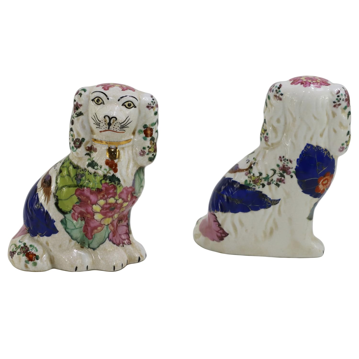tobacco leaf staffordshire dogs Amazon.com: SYNWISH Hand Painted Vintage Decorative Porcelain 5.9
