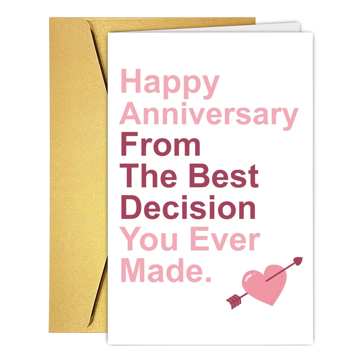 Qamza Romantic Wedding Anniversary Card&Gift for Women Men, Happy Anniversary Card for Husband Wife Boyfriend Girlfriend Couple Partner Him Her