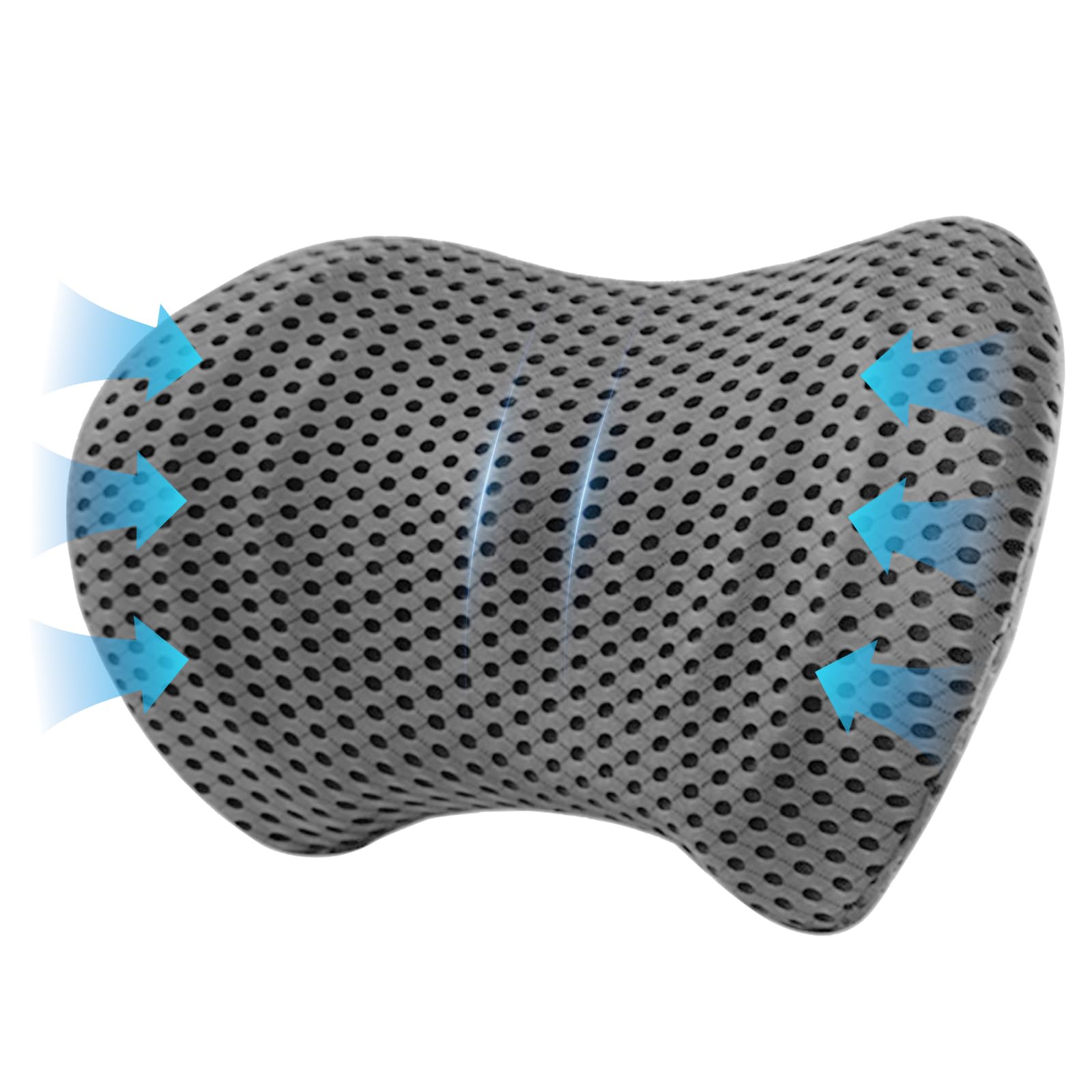 Belle Vous Lumbale Rugsteun Support Kussen - Ademend Memory Foam Kussen voor Kantoorstoel, Autostoel, Reizen of Slapen in Bed - Onderrug Pijnverlichting