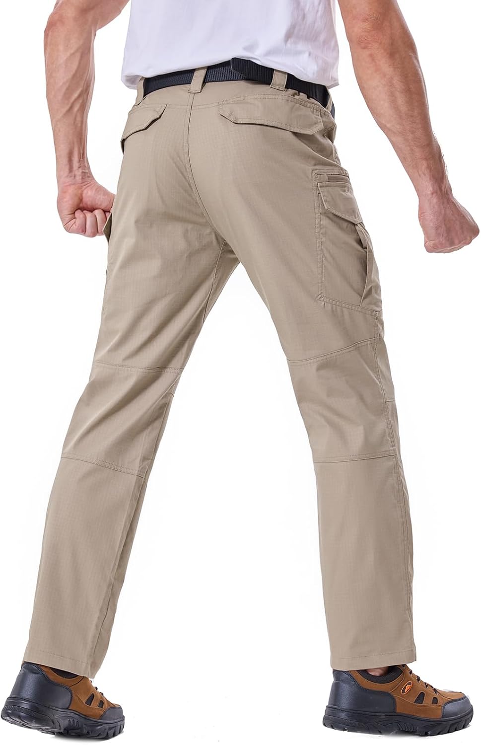 CARWORNIC Men's Stretch Ripstop Tactical Pants Lightweight Water-Resistant Flex Hiking Cargo Work Pants with 11 Pockets - Image 7