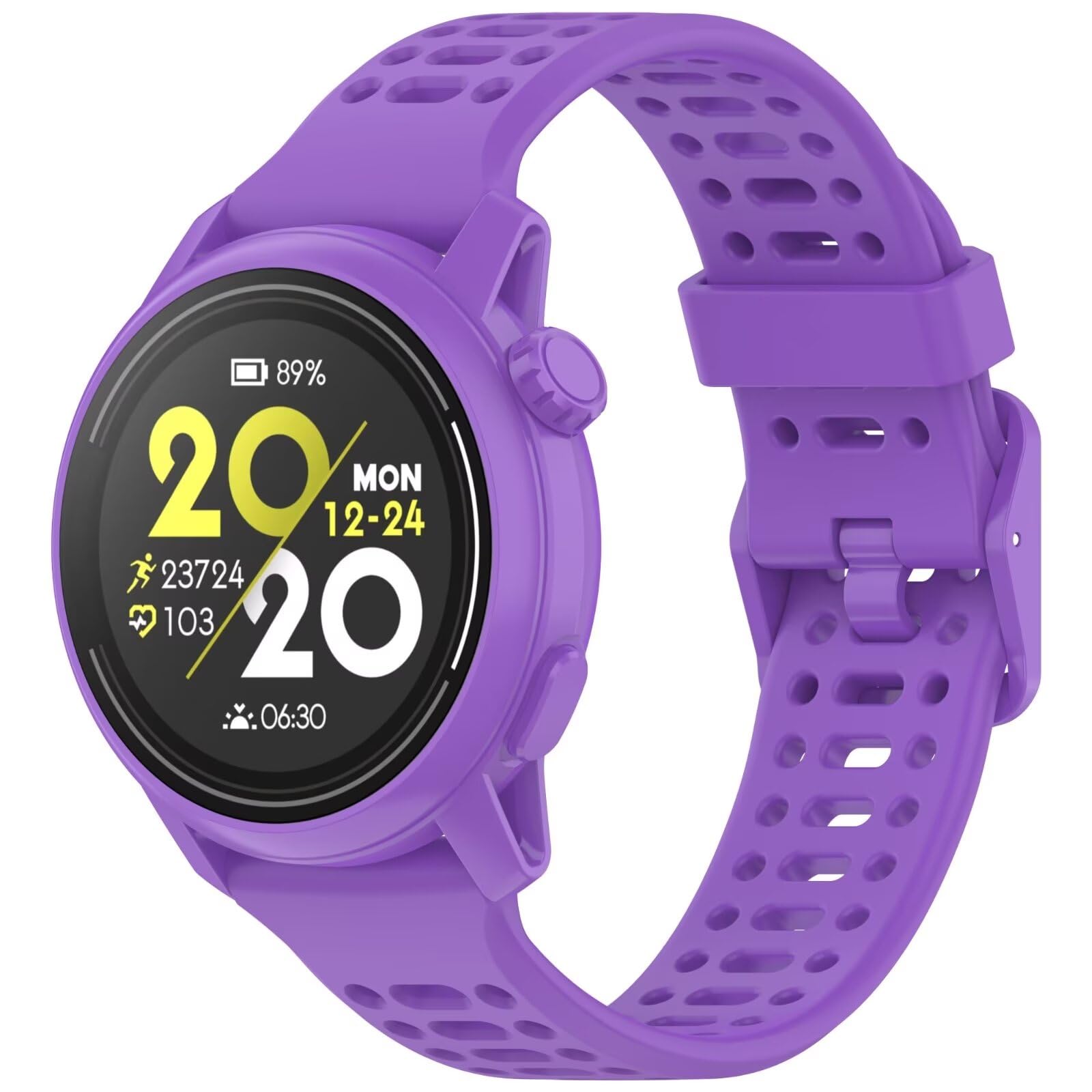 BoerHang Strap Compatible with COROS PACE 3, Silicone Sports Fitness Watch Strap, Strap Compatible with COROS PACE 3.(Purple)