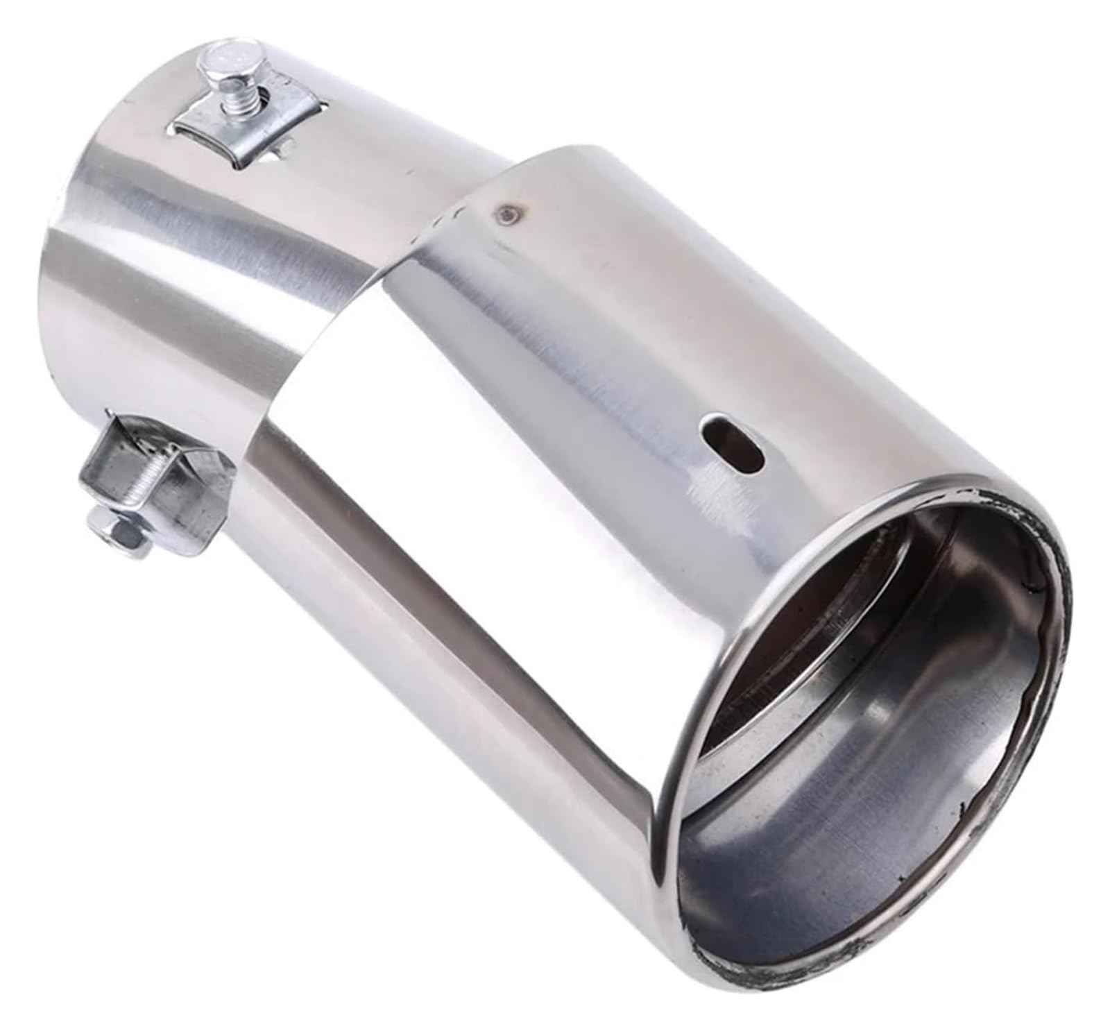Punta de silenciador cromada de acero inoxidable universal para coche 8