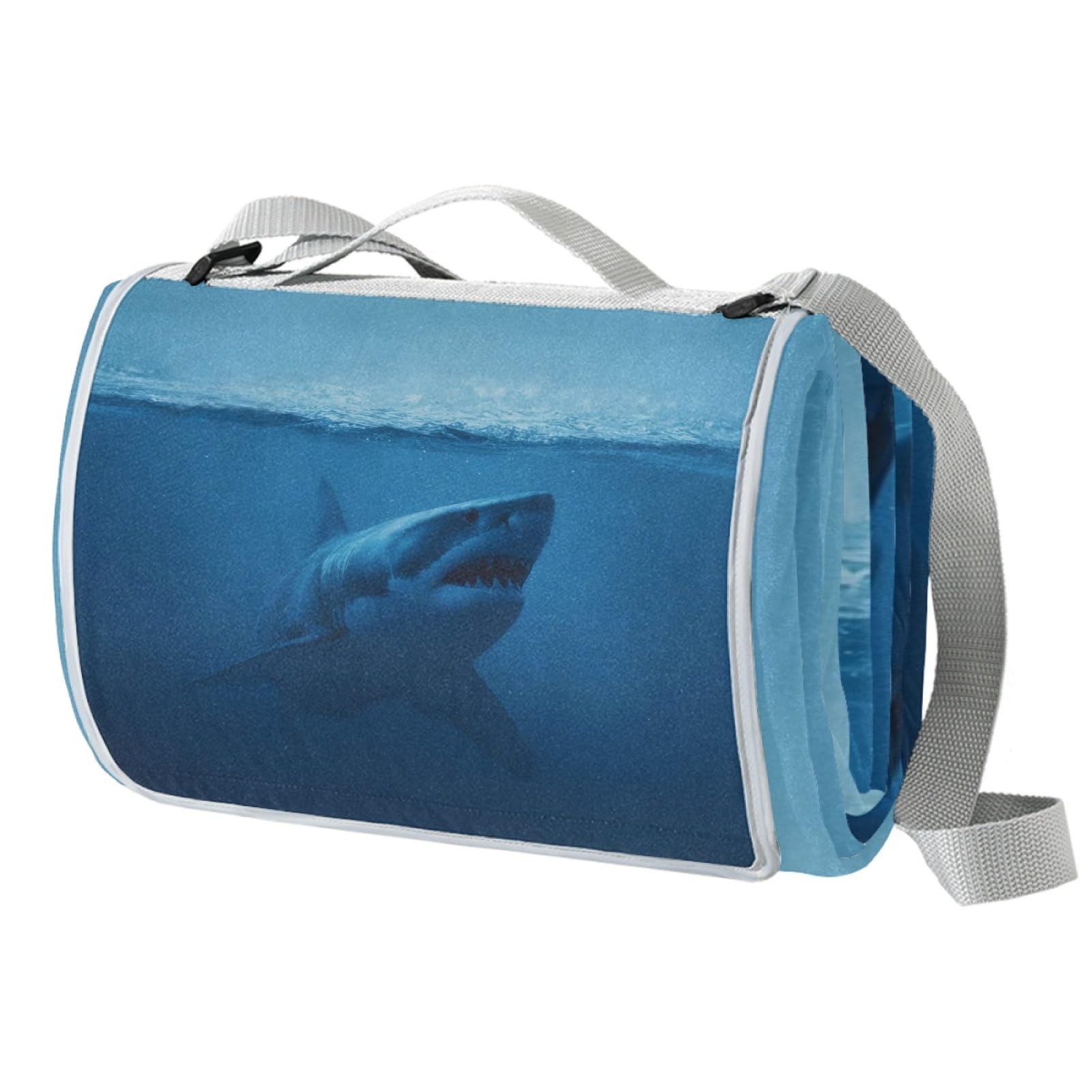 Tapis de pique-nique requin 150x145cm imperméable et lavable pour camping