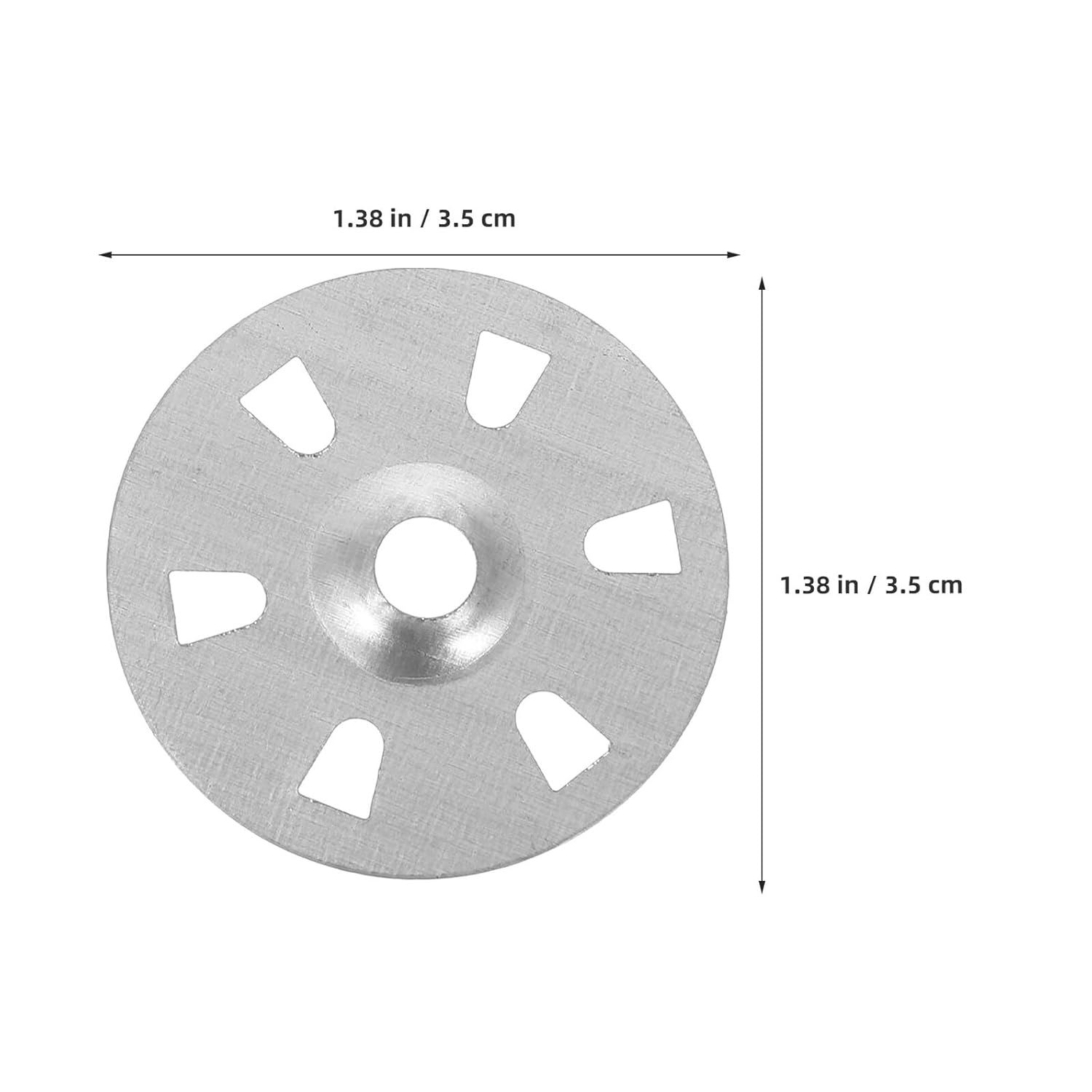 Ipetboom 500pcs Metal Fastening Washers for Insulation Fixing, Six-Hole Flat Metal Load Washers Compatible Foam Board Securing and Rigid Panel Support in Construction