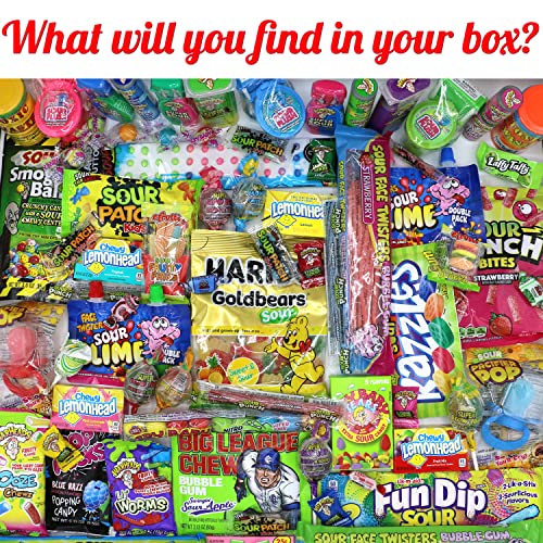 Snack Hut Sour Candy Variety Pack And Happy Birthday Assorted Candy Box - Sour Candy Gift Box - Super Sour Candy - Bulk Sour Candy Assortment #TOP2