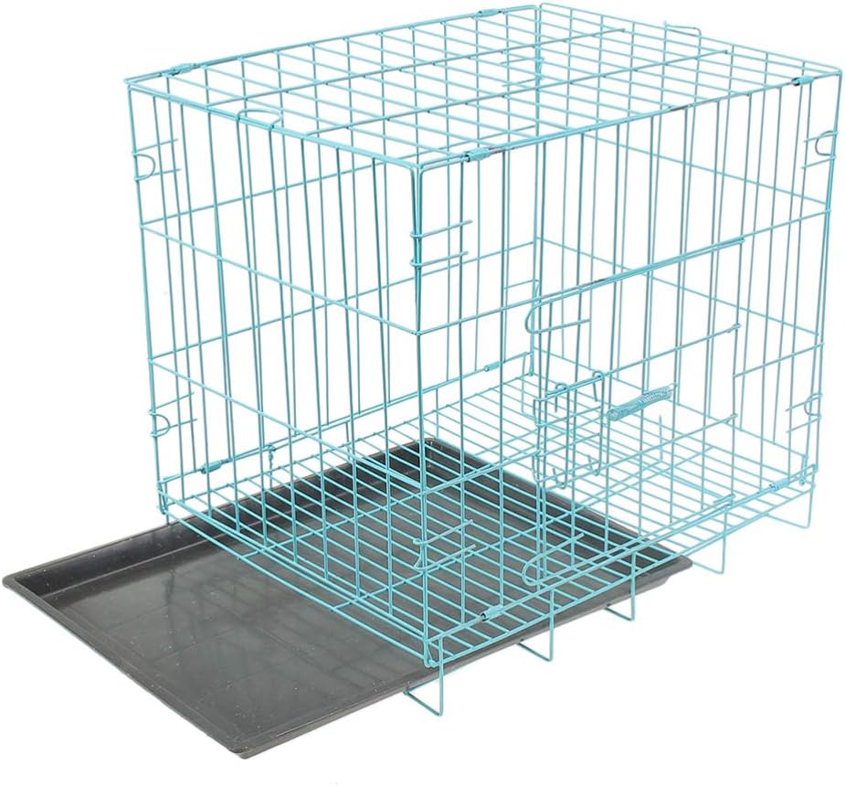 Large Dog Crate Pet Folding Cage Dog Cage Indoor Outdoor Small Metal Wire with Leak- Portable Pet for Puppy Cat Rabbit