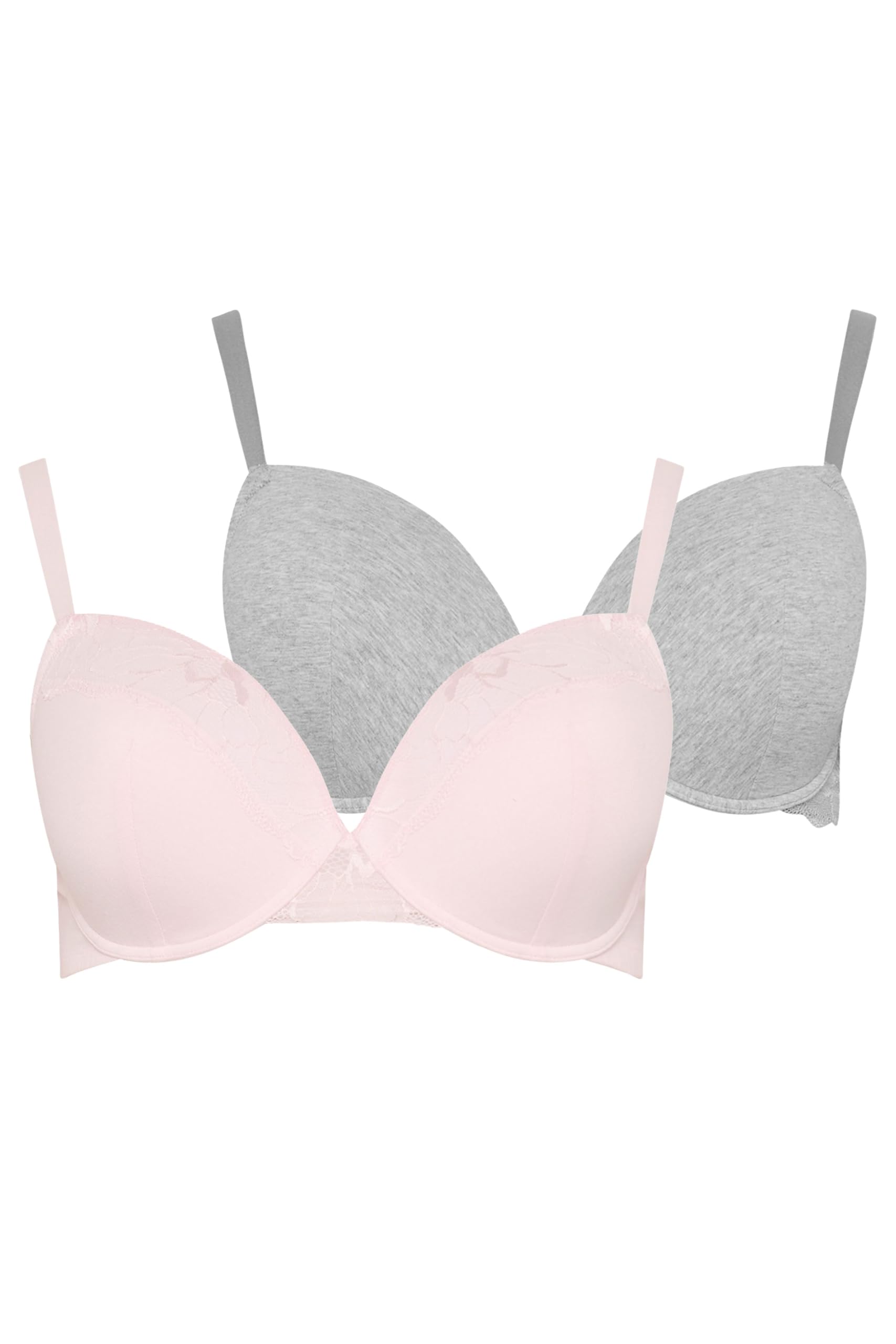 Yours Women's Multi 2 Pack Padded Underwired Bras 42D