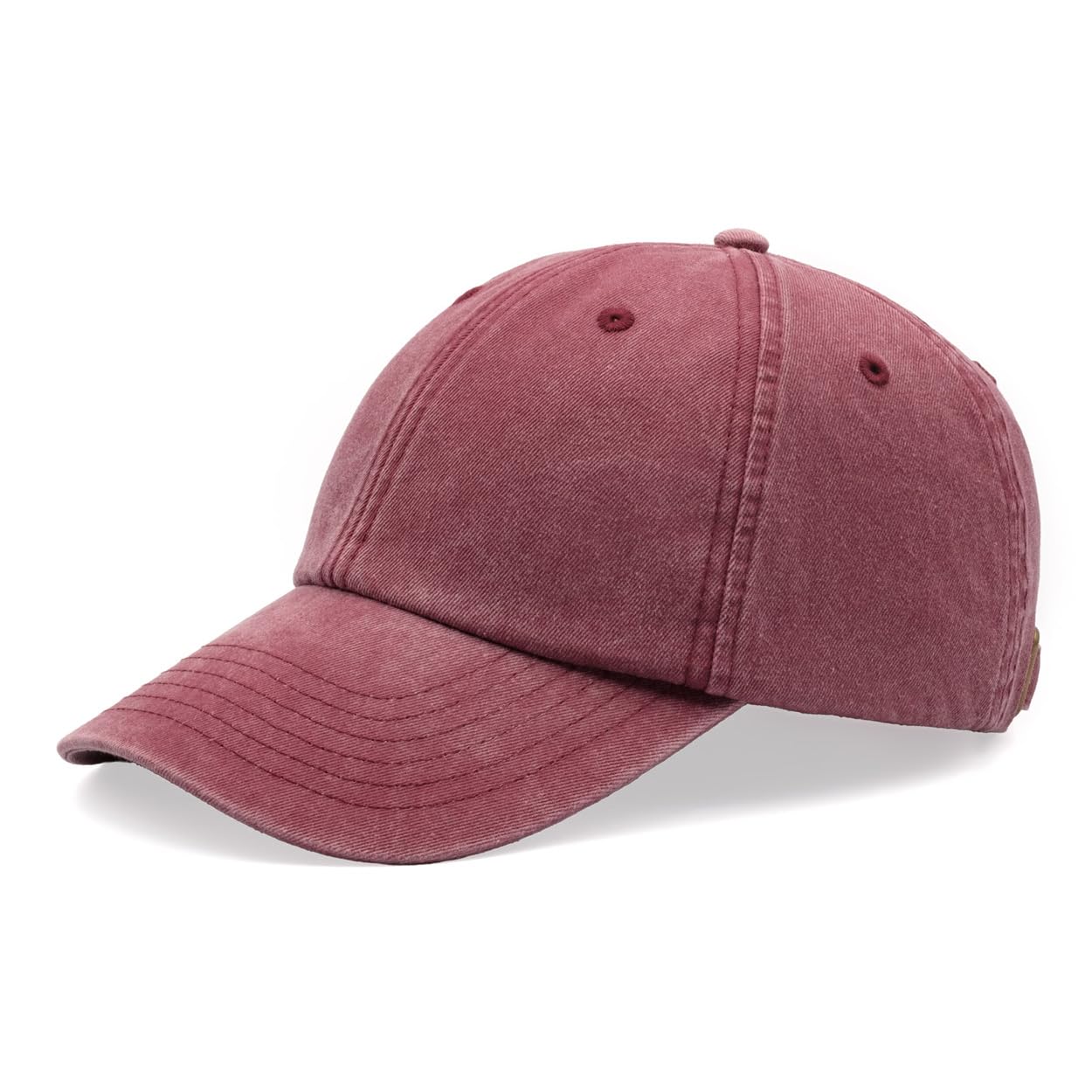 Mens Womens Baseball Cap Vintage Washed Unisex Dad Hat Adjustable Low Profile Distressed Red