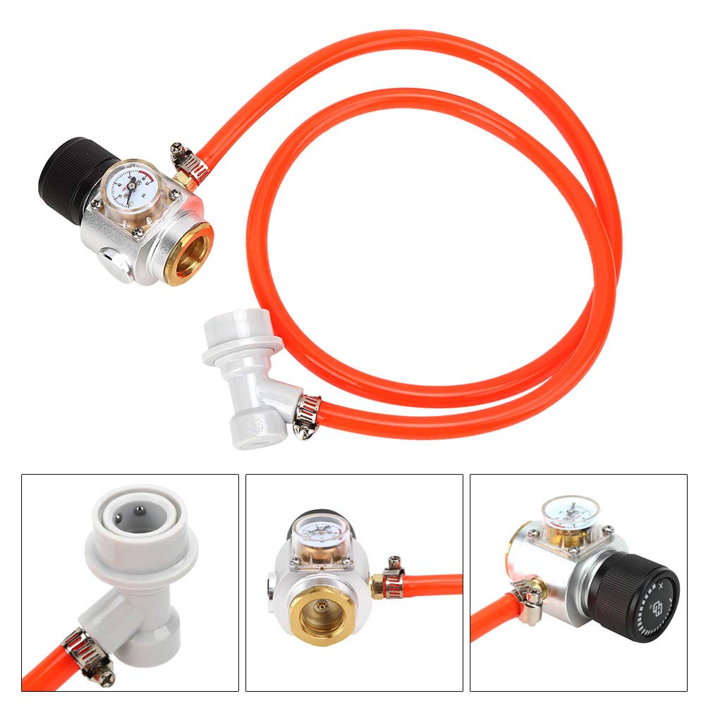 Mini regulador de CO2 Dispensador de cerveza portátil Control de presión ajustable 0 90 PSI Bloqueo de bola de gas Aleación de aluminio para barriles caseros y elaboración