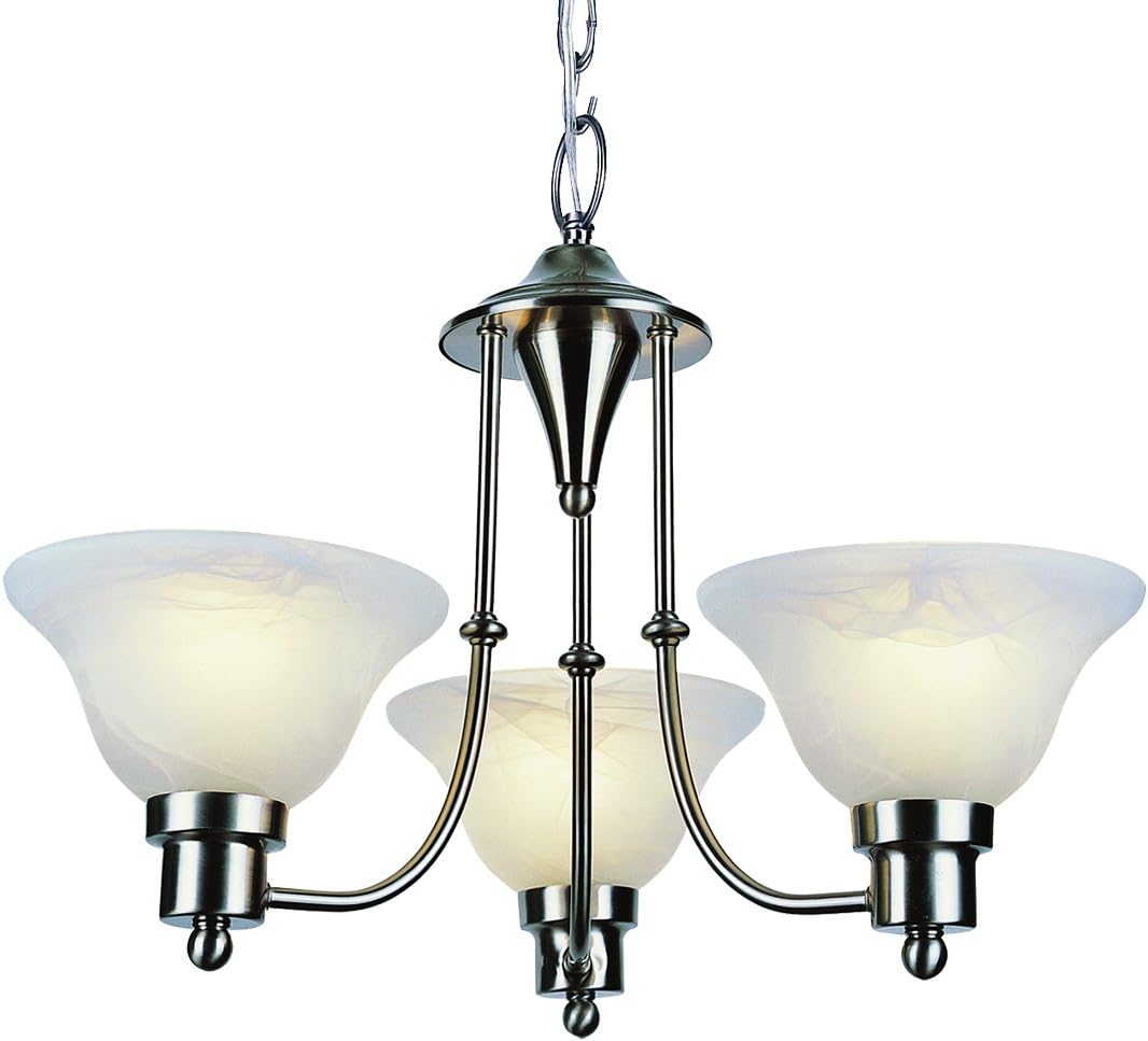 Trans Globe Imports Lighting 6544 BN Indoor Perkins 18.5" Chandelier, Brushed Nickel