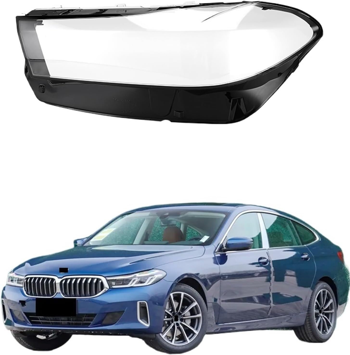 Compatible for BMW 6 Series GT 2021 2022 Replacement Car Headlamp Lens Headlight Shell Cover Headlight Glass(Right) (Left)