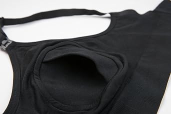 Hands Free Pumping and Nursing Maternity Bra, Comfortable All-Day Pumping Bra, Adjustable Maternity Nursing Bra Black