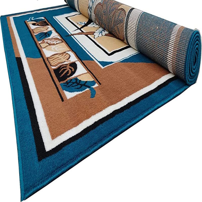 Image of Home Decore Acrylic Carpet for Your Living Room & Drawing Room Aywhere in Your Home (180X240 Blue Colour)- 6x8 Feet