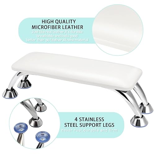 Miniatura 4 de Reposabrazos de uñas para uñas acrílicas grandes para uñas de los pies, pies, mesa de manicura, reposabrazos, cojín de pies, almohada de cuero de