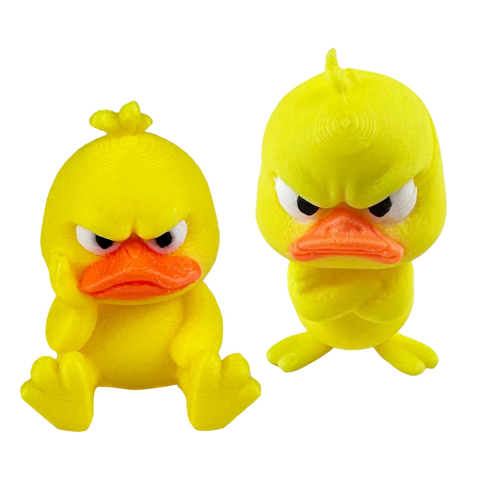 Kaeltsyn 2pcs 3D Printed Angry Ducks Figurine Decoration Tabletop Ornament for Offices Home Desk Bookshelf Friend Ornament