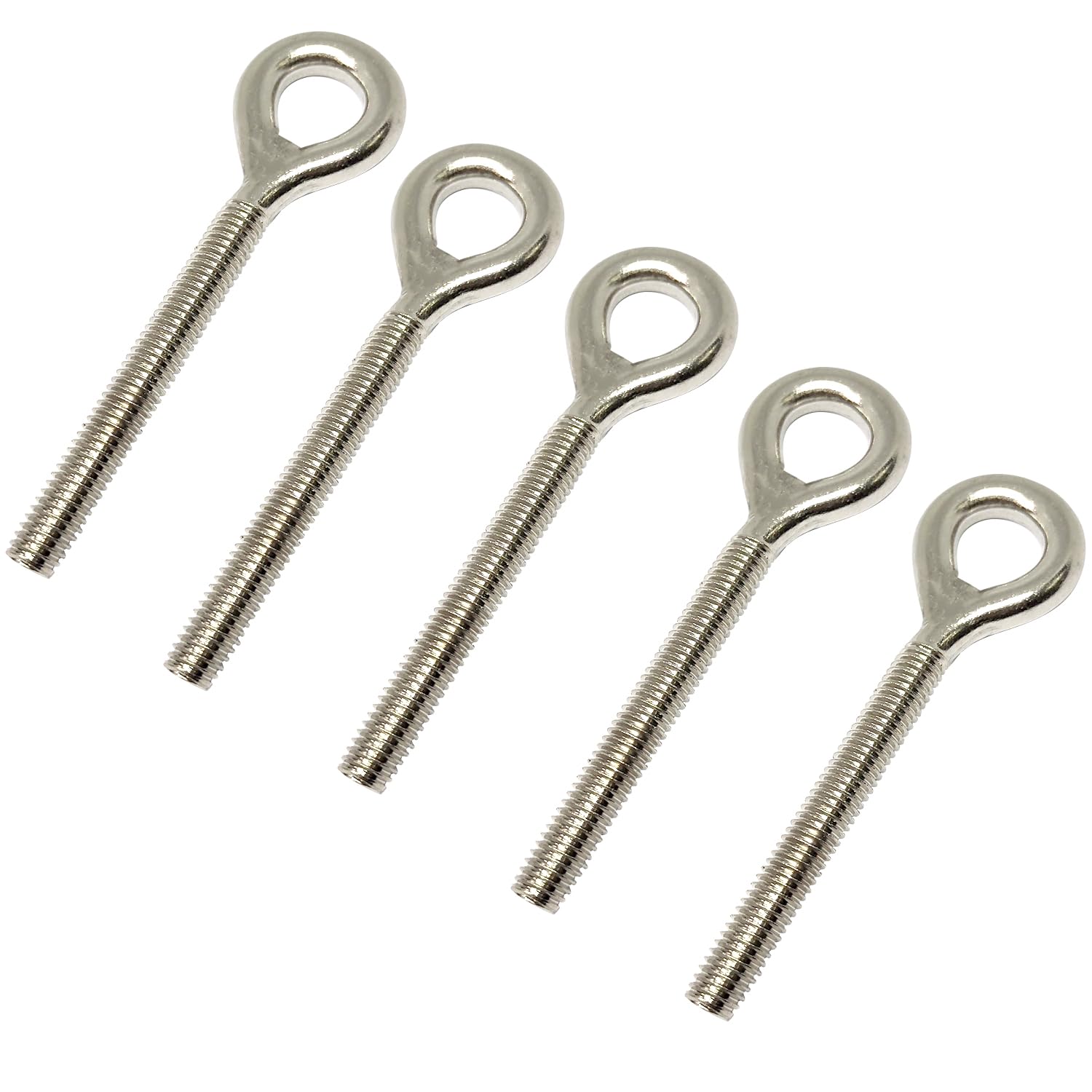 Bullone a occhiello da 5 pezzi M8 realizzato in Inox 304 Vite ad anello robusto e resistente alla ruggine Lunghezza 95 mm per progetti sospesi da giardino