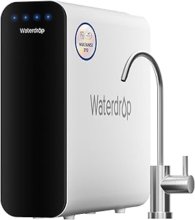 Waterdrop TSU 0,01 μm Sistema de Filtro de Agua Debajo del Fregadero de Ultrafiltración, Alta Capacidad de 3 Etapas, Panel Inteligente, Sin Aguas Residuales, Reducir PFAS, PFOA/PFOS