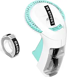 Máquina de etiquetas em relevo, máquina de etiquetas em relevo manual, vintage em relevo, impressora retrô com 1 rolo de etiqueta em relevo 3D para cozinha, material escolar, crianças, faça