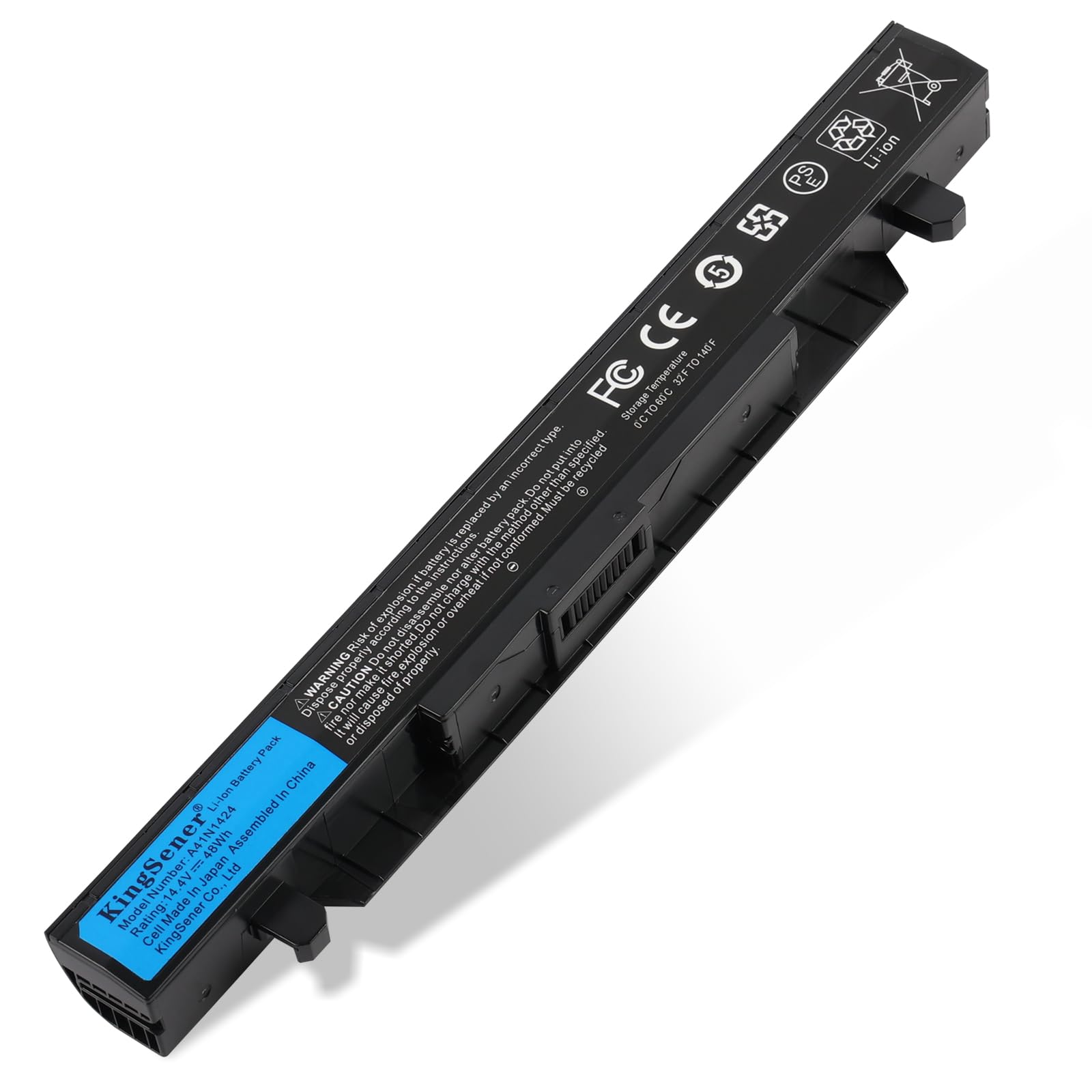 KingSener A41N1424 Laptop Battery for ASUS (ROG) GL552 GL552V GL552VW GL552VW-DH74 DH71 GL552JX ZX50V ZX50VW ZX50JX X50J ZX50 JX4200 JX4720 FX-Plus FX-PRO Notebook Battery 0B110-00350000 14.4V 48WH