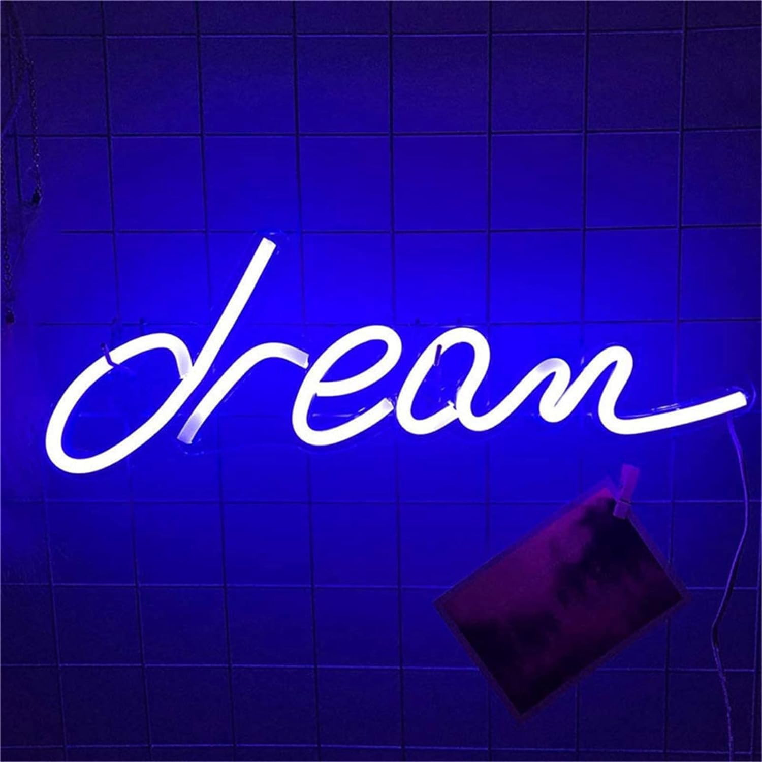 KIJyfgTR LED Neon Light Sign Dream Neon Signs, Bedroom Party Decor USB Powered LED Neon Lights, Window Wall Hanging Night Lights Signboard, 45X15cm