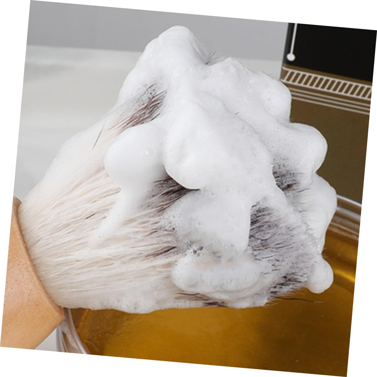 Angoily 3sets Men Shaving Kit Safety Razor Kit Brush Bowl Stand Beard Brush for Home Wet Shave