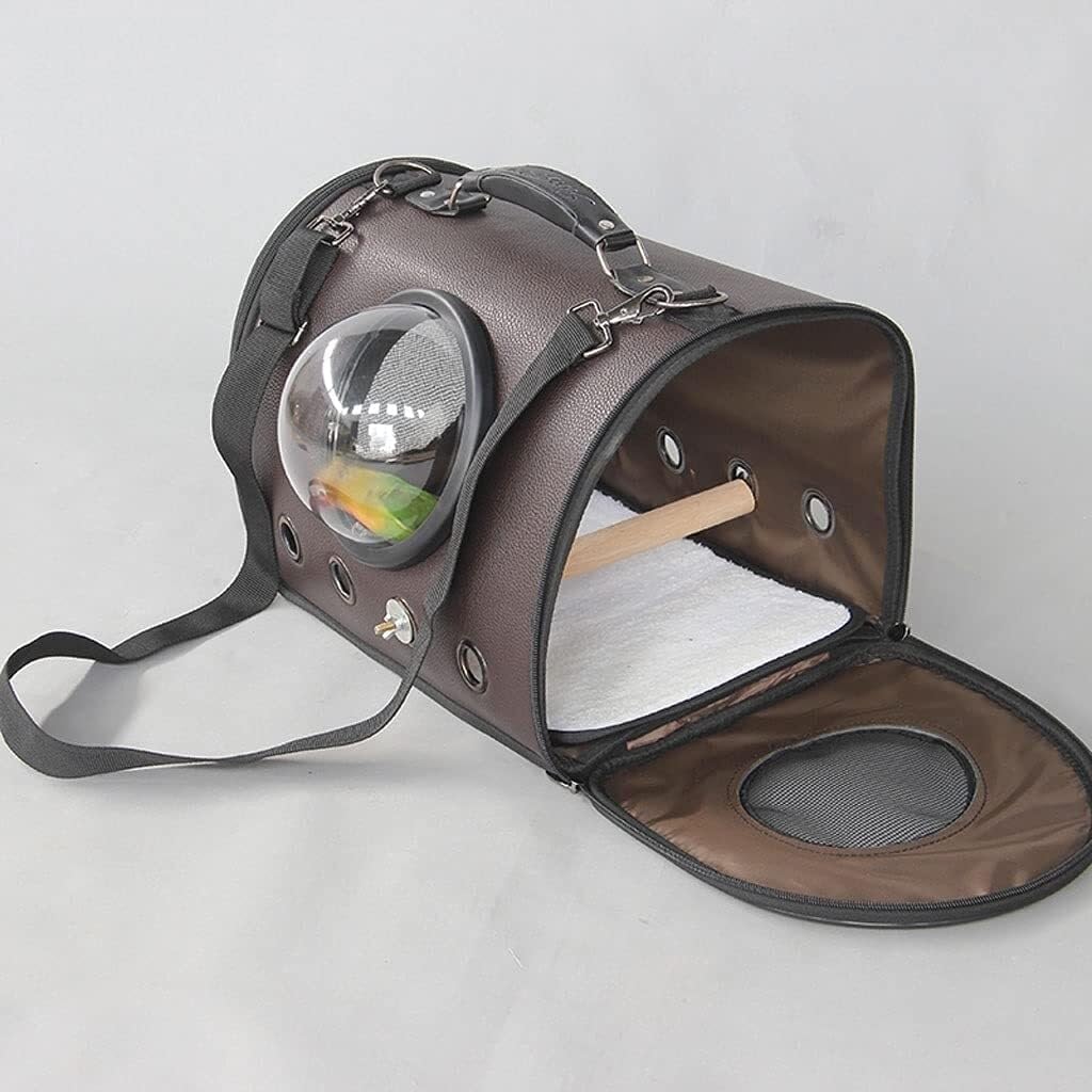 Portable Parrot Travel Cage & Outing Box for Small Birds, Canaries, Lovebirds, Cockatoos, Lightweight Carrier