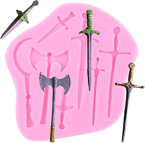 XMOLDNMS Moldes de silicona con forma de hacha de arma para decoración de tartas, decoración de cupcakes, caramelo y goma de mascar de chocolate, disponible en Yaxa Venezuela