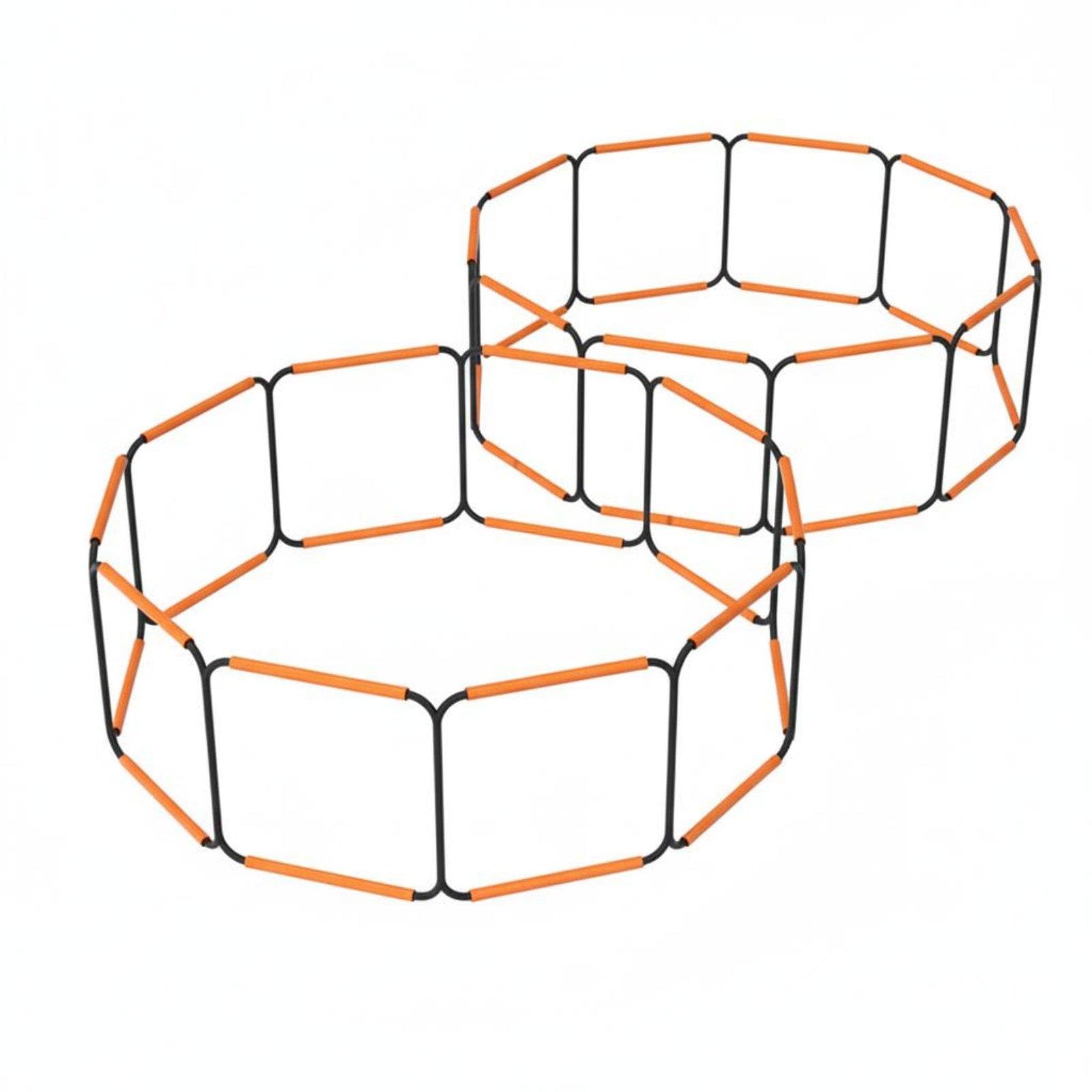 Butterfly Agility Ladder Foldable Soccer Footwork Multi-Functional Training Hurdles Set for Kids, Athletes 20 Rungs 8.0M-image-24