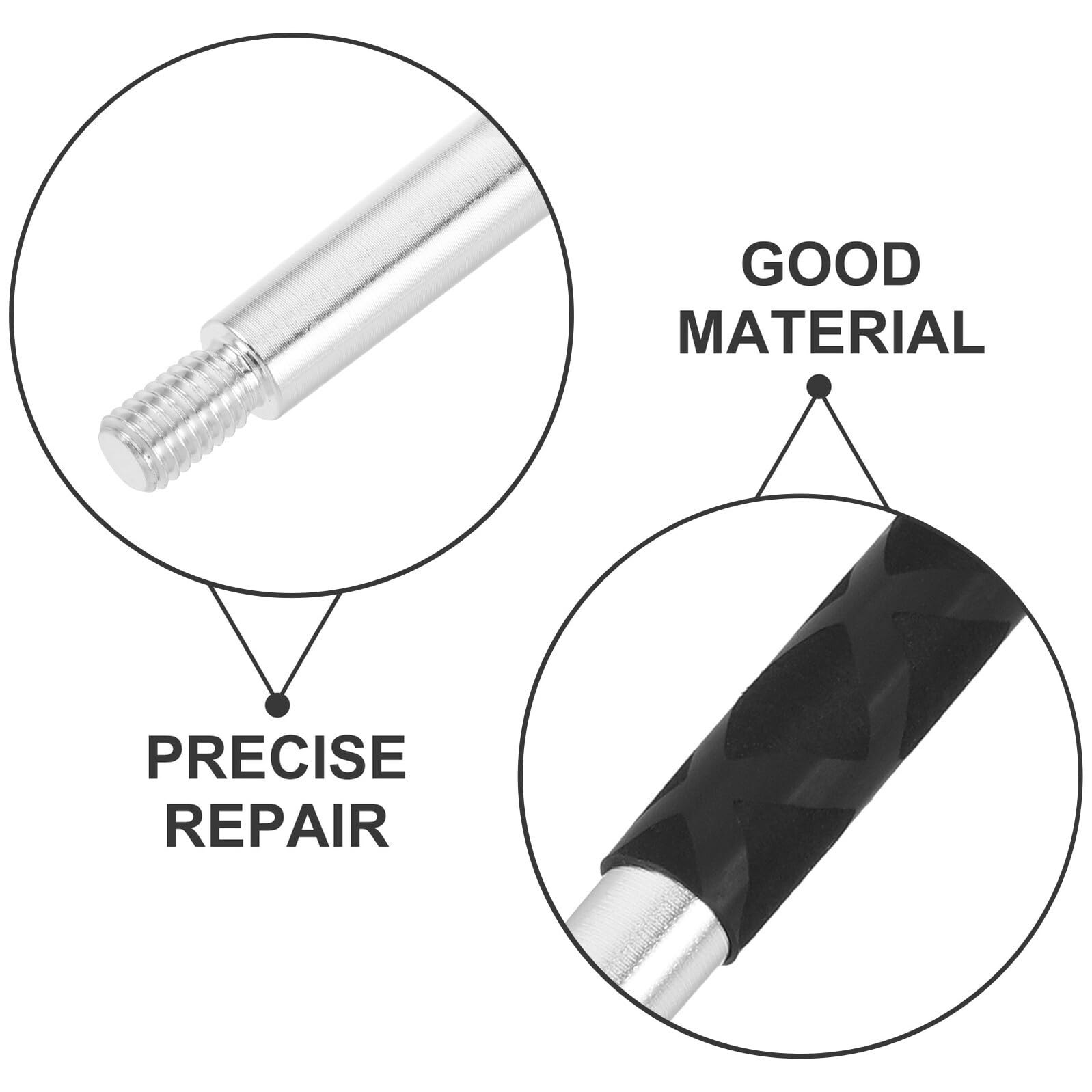 Kit de Herramientas de Reparación para Instrumentos de Viento de Madera, 8 Bolas Metálicas 1 Bola Metálica Cónica Varilla Larga, Accesorios para Mantenimiento de Saxofón y