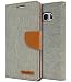 Galaxy Note 7 Case, [Drop Protection] GOOSPERY® Canvas Diary [Denim Material] Wallet Case [ID Card / Cash Slot] with Stand Flip Diary Cover w/ TPU Casing for Samsung Galaxy Note 7, Gray / Camel