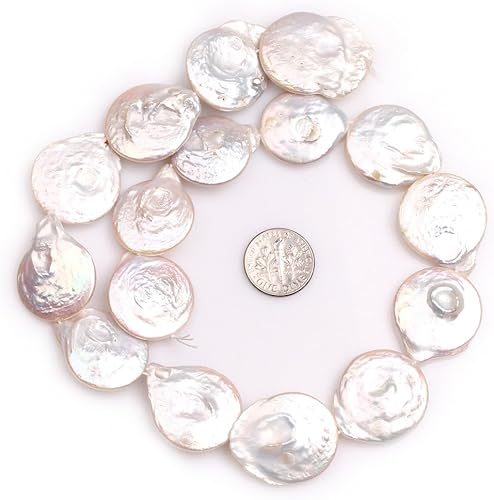 Perlas de perlas cultivadas de agua dulce para hacer joyas piedras preciosas naturales 0906x1024in gran moneda blanca 15 JOE FOREMAN disponible en Yaxa Costa Rica