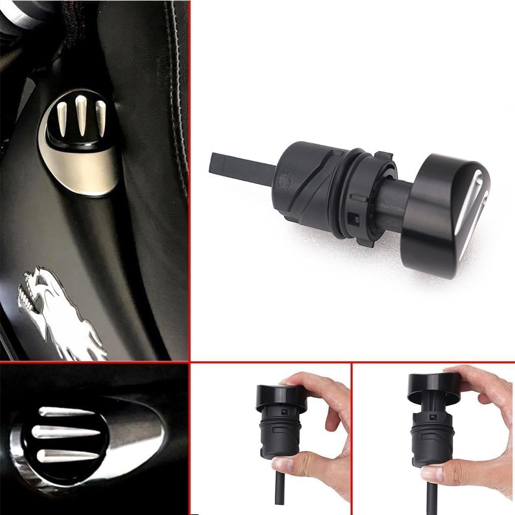 PSLER Oil Dipstick Filler Plug Oil Dipstick Tank Filler Plug for Sportster Iron XL 883 1200 48 2004-2024(Black)