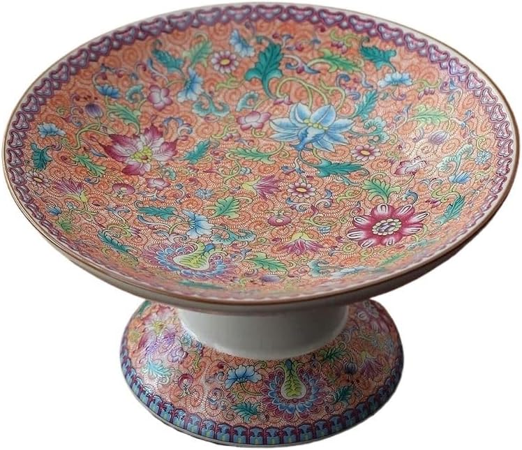 High End Chinese Ceramic Legged Plate Home Fruit Tea Snack
