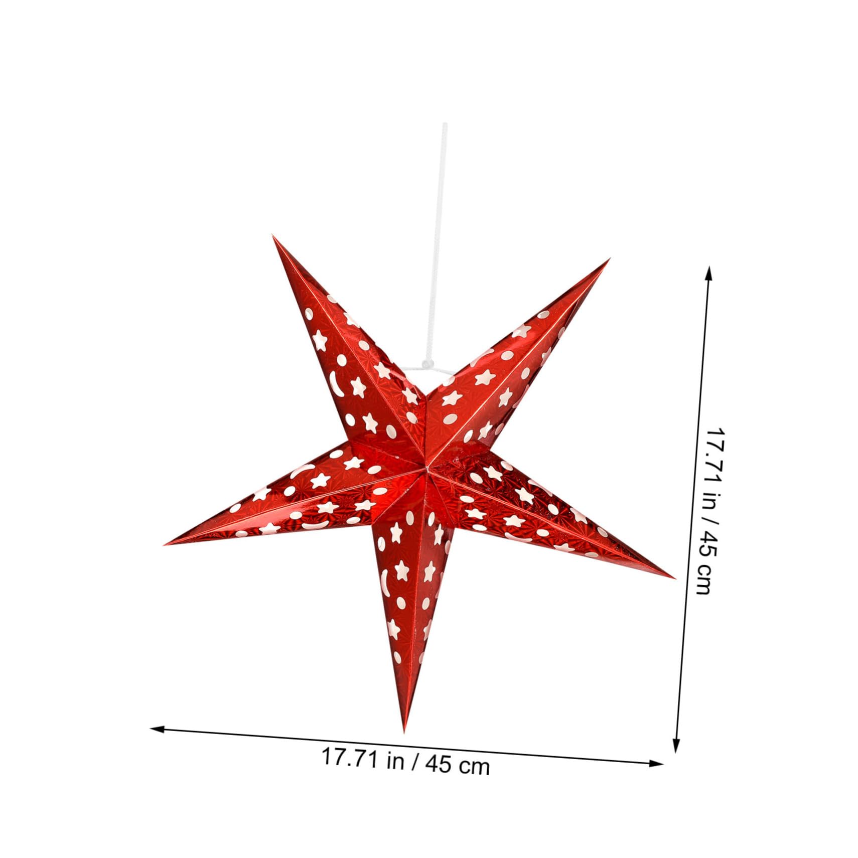 Housoutil 45cm Paper Ceiling Star Lampshade Party Decorations Home Lighting Wedding Decorations