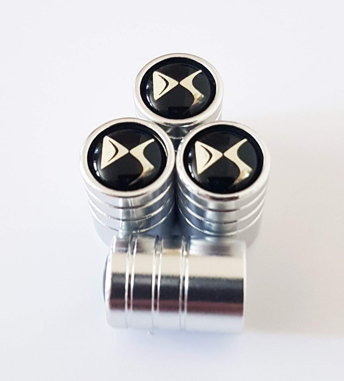 Protrex UKProtrex UK Deluxe 'DS Auto' Chrome Wheel Valve Dust Caps. DS DS3 DS4 DS5 DS7, sliver
