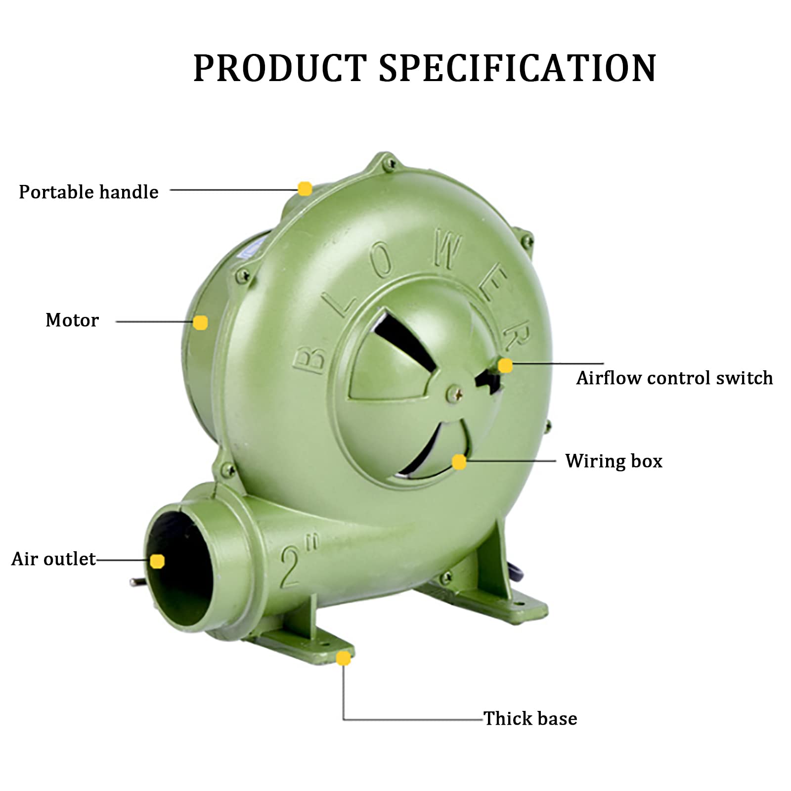 Soufflerie électrique pour Barbecue, soufflerie de Forge, 110V/220V, Pare-Vent réglable, soufflerie Commerciale économe en énergie pour Le Barbecue, Le Camping, la cheminée et la cuisinière.