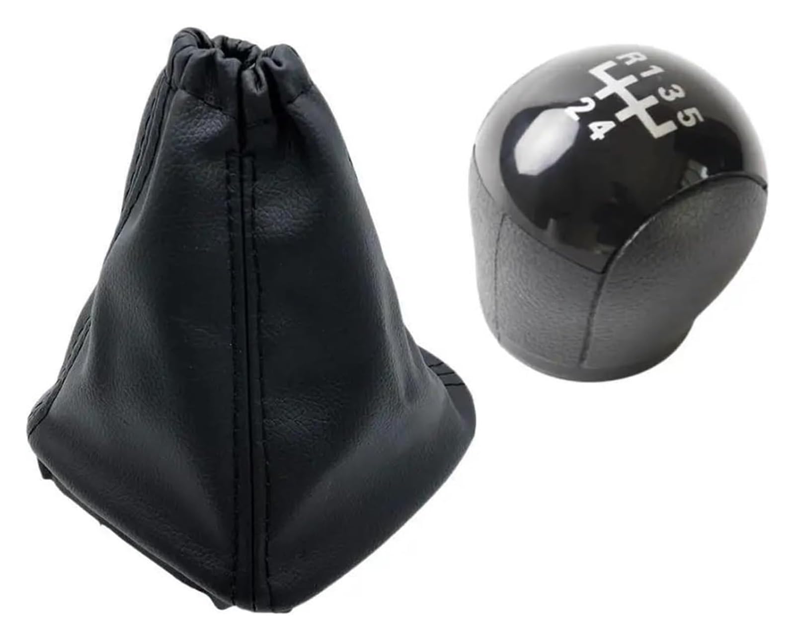 TRASH BIN Car Gear Shift Knob for Transit for Van MK7 2006-2013 5 6 Speed Manual Gear Stick Shift Knob Lever Gaiter Leather Boot Cover(5 Speed Combo)