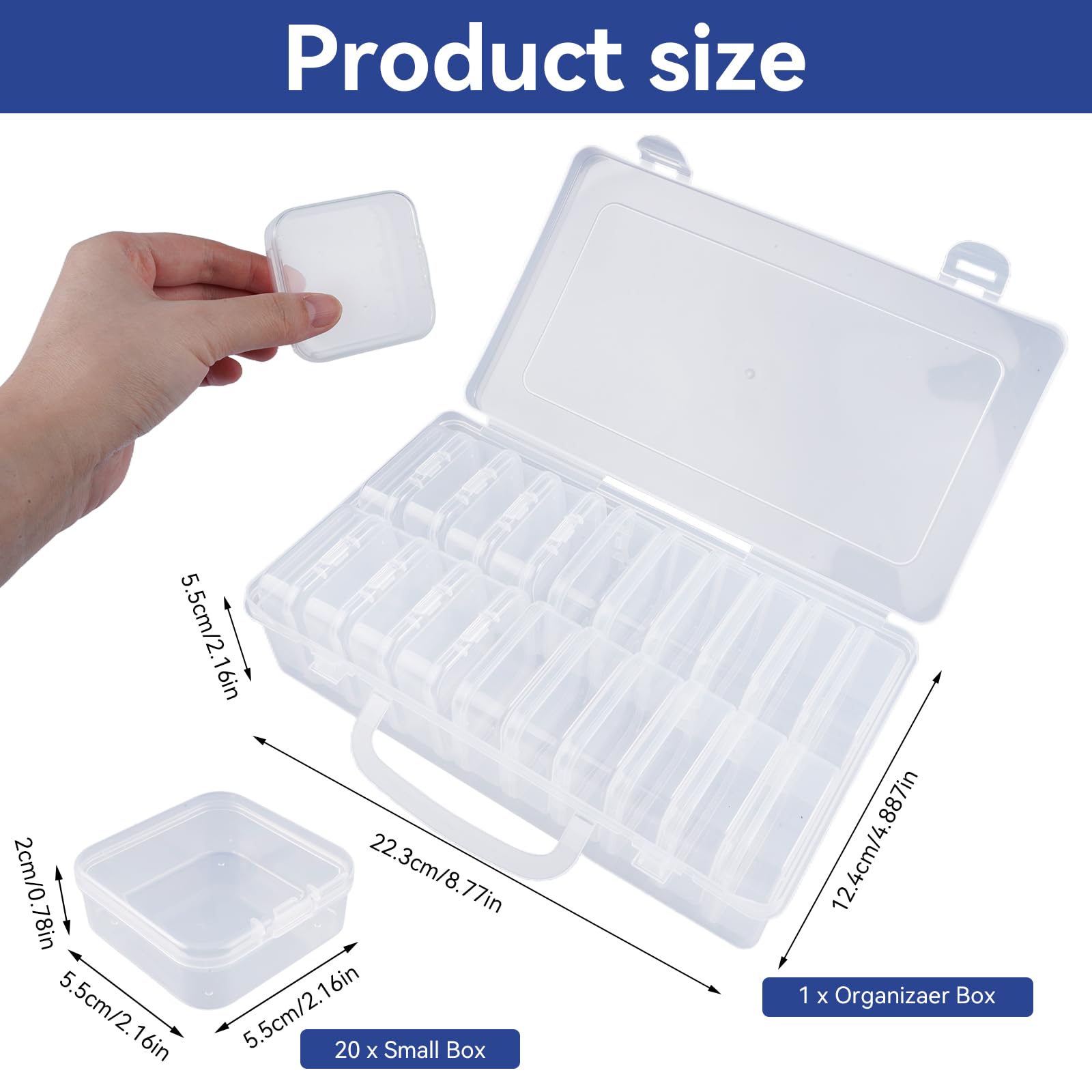 Lot De 6 Boîtes De Rangement Plastique Mini Avec Couvercle – Organisateur Bureau, Perles, Bijoux, Petits Objets – Coloré