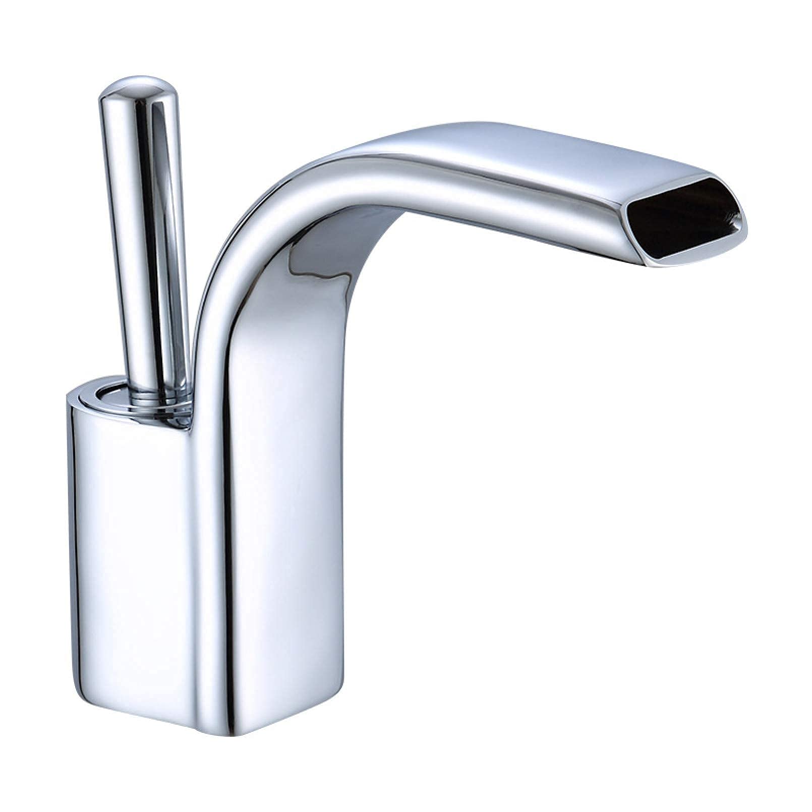 BHFPFZA Brass Kitchen Sink Faucet with den Handle Deck Mount Waterfall Basin Mixer Cold & Hot Water Tap Model 7 - Slish & Bathroom Fixture
