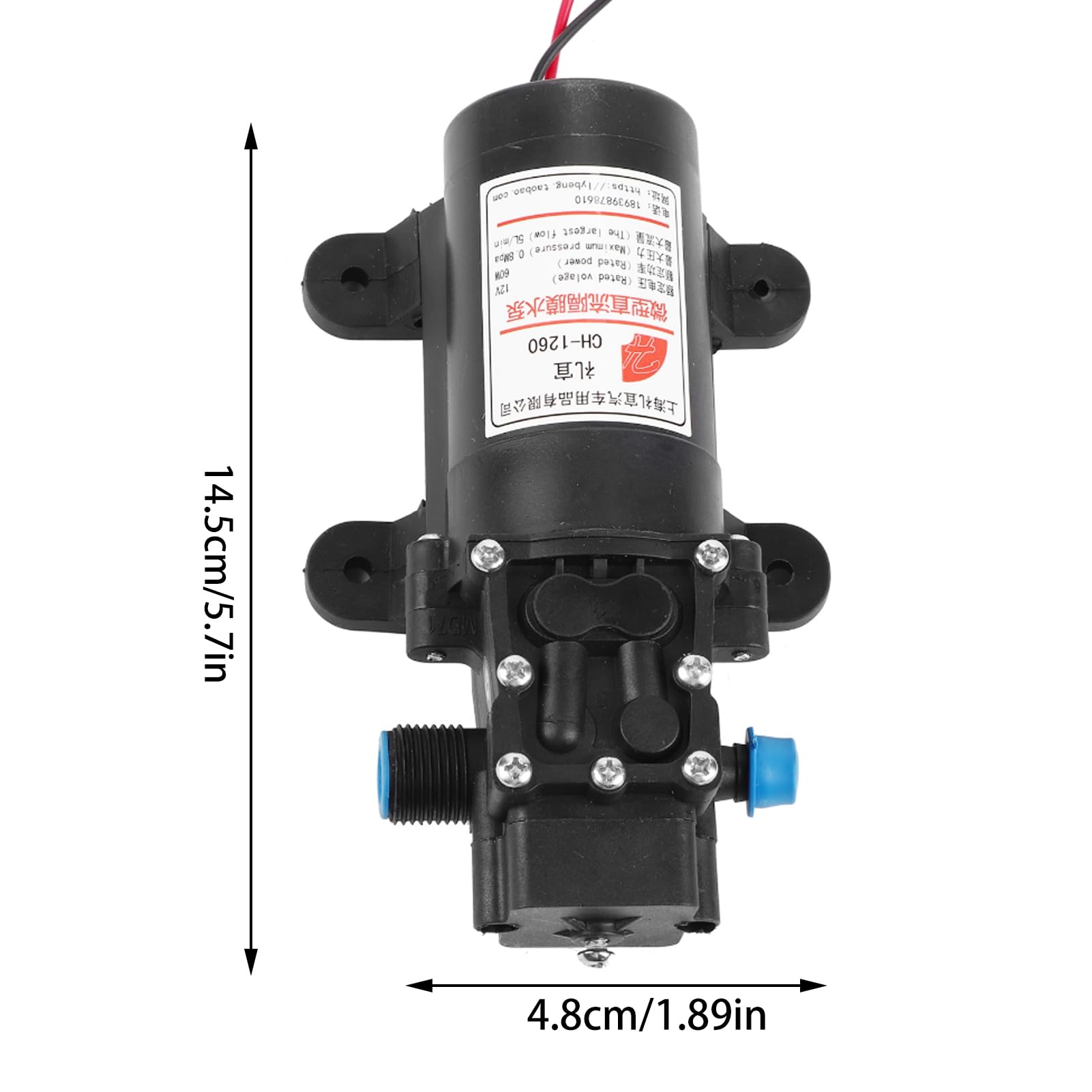 lyrlody Pompa di Trasferimento, 12V 60W Pompa del Gasolio, Estrattore di Fluido Olio Pompa di Estrazione del Cherosene Olio Pompa di Aspirazione del Liquido con Tubi per Auto Moto Barca