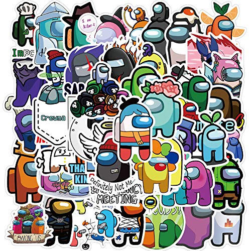 50PCS Among Us Stickers,Waterproof Stickers Decals Water Bottles Laptop Phone Luggage Computer